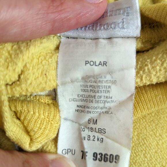 Vintage Carter's Sleeper Unisex Baby Size 6m Yellow Fleece Duck - Picture 6 of 7